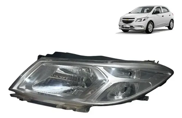Farol Onix Prisma Cromado 2013 2014 A 2019 Esquerdo Original Esquerdo/motorista
