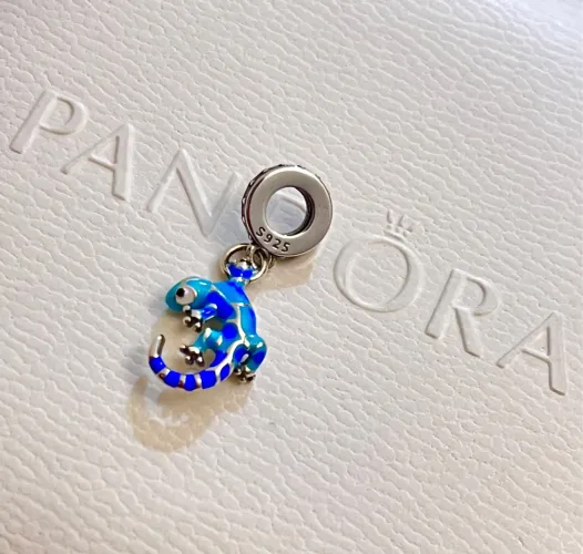 Berloque Pandora Lagarto Azul
