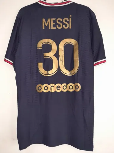 Camisa PSG 2021 / 2022 #30 Messi Jogo Autografada Certificada