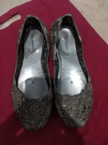Melissa Femininas Glitter Prata está perfeita NÃO ACEITO OFERTA!