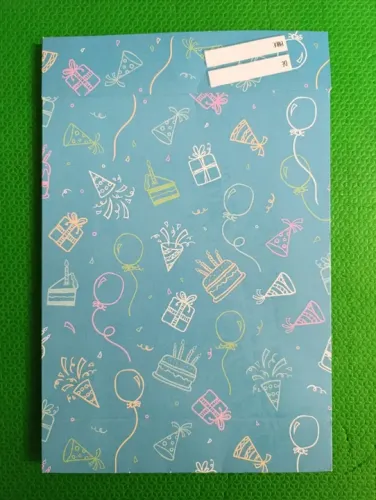 Embalagem para presente caixa de papel azul claro Aniversário