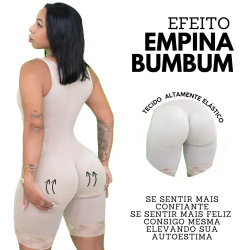 Macacão modelador empina bumbum 