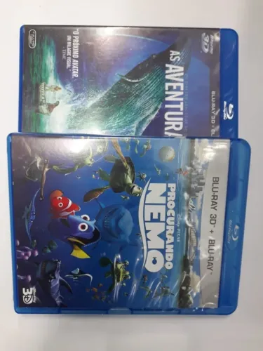 BLUE-RAY 3D Procurando Nemo + BLUE-RAY 3D Aventuras de PI Diversão e Emoções Reais