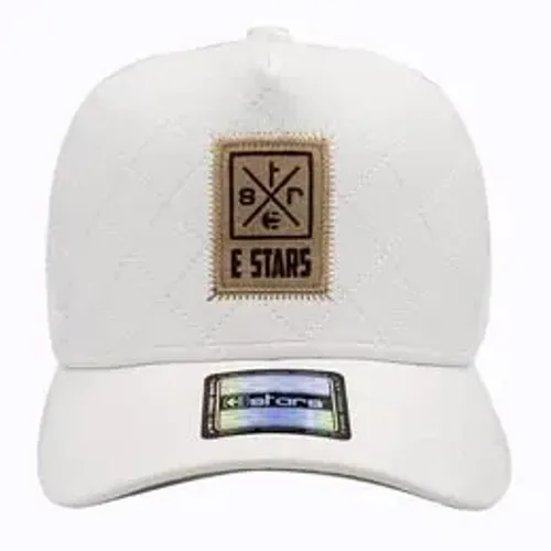 Boné E-STARS Trucker Soft aba curva branco