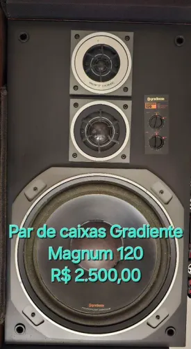 Par de Caixas Acústicas Gradiente Magnum 120