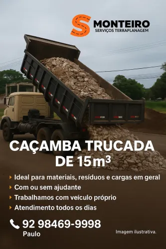 Caçamba 15m³ para entulho - Manaus