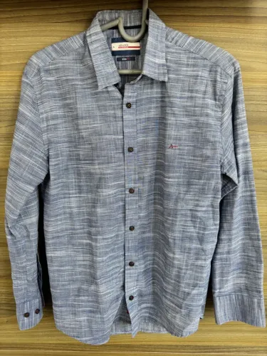 Camisa Social Azul Mescla Aramis Tamanho P