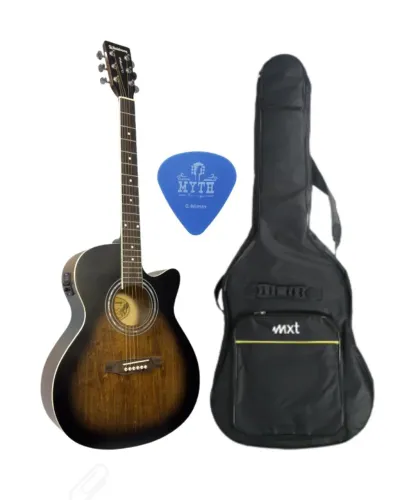 KIT-VIOLAO ELETRO-ACUSTICO WALDMAN  + Capa Violão Luxo Mxt Acolchoada + PALHETA