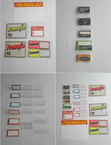 Etiquetas de PVC Preços na Descrição