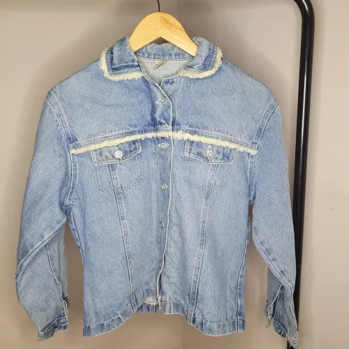 Jaqueta Jeans clara feminina Tamanho 16 - infantil juvenil