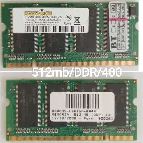 Memória RAM 512MB DDR 400MHz ( Antiga ) )