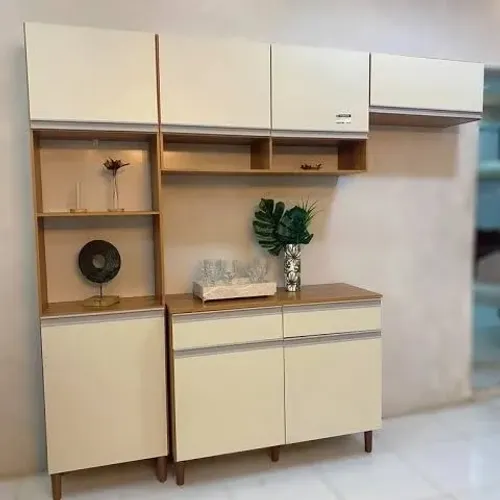 Cozinha Modulada Virginia Tuboarte - Elegância em 100% MDF com 7 Portas + 2 Gavetas