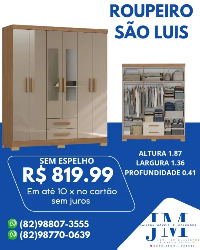 PROMOÇÃO GUARDA ROUPA CASAL 