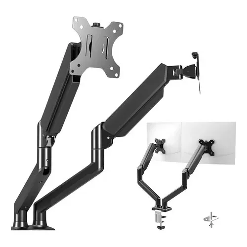 Suporte Duplo Para Monitor De 17 Até 27 Pol Preto