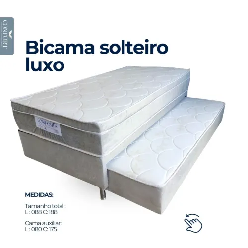 Bicama Solteiro molas ensacadas