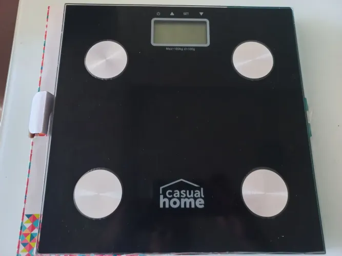 Balança Digital Casual Home Preto bateria