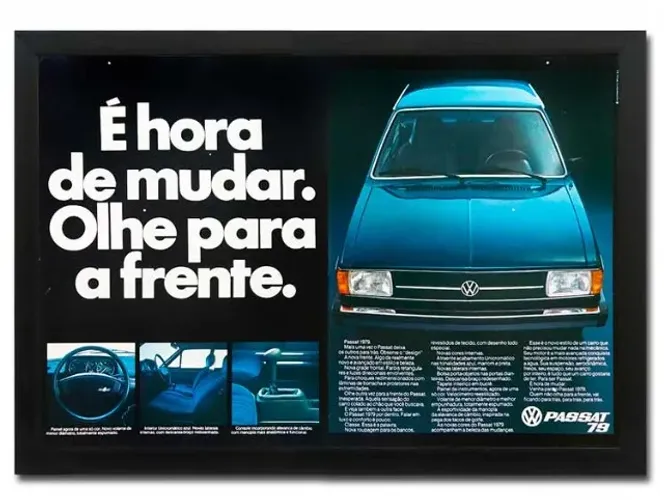 VW Passat 1979 - Quadro decorativo com propaganda ou matéria original de revista