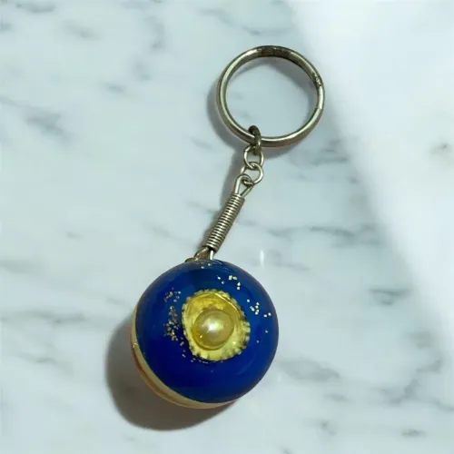 Chaveiro de Pérola original e peixe - anos 60