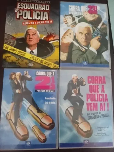 Dvds esquadrão de polícia corra que a polícia vem aí 1 2 3 Leslie Nielsen 