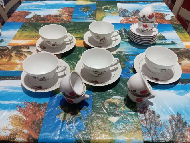 Xícaras de porcelana antigas