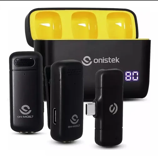Microfone Lapela duplo profissional Onistek Tipo C