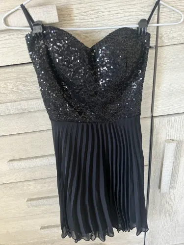 Vestido Festa - Preto Paetê
