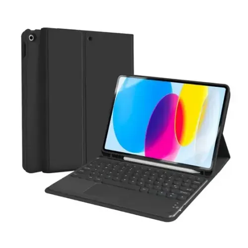 Capa Smart Com Teclado Para Ipad 10 Geração A16 Preto