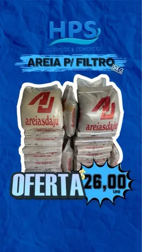 Areia para filtro de piscina