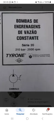 Bomba de Engrenagens de Vazão Constante Série 20 - Tyrone