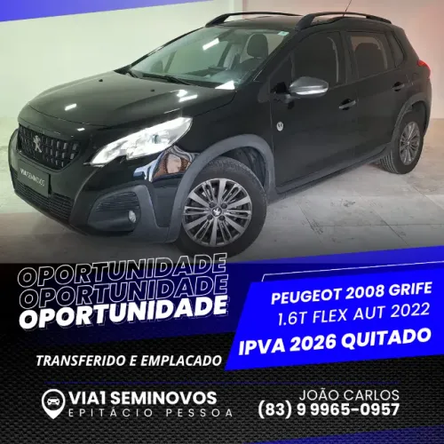 Peugeot 2008 Grife 1.6 Turbo Flex 16V 5P AUT 2022