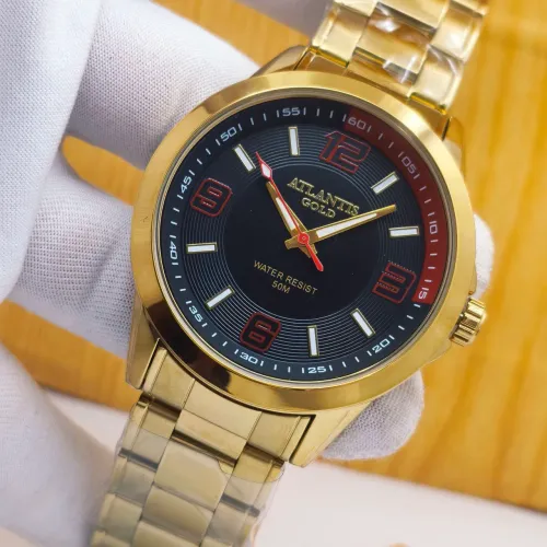 Relógio masculino ATLANTIS original prova d'água luxo