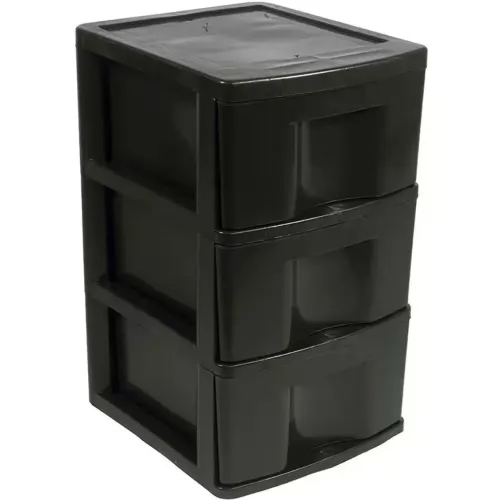 Gaveteiro de plástico com 3 gavetas