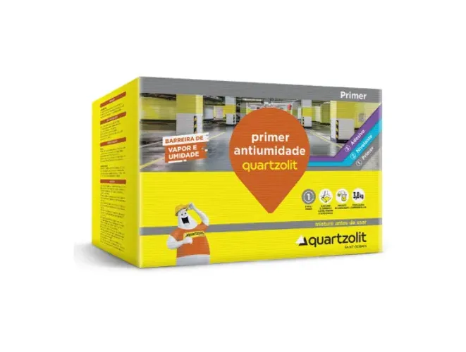 Primer RU Anti umidade e Barreira de Vapor Quartzolit 3,8kg (Componente A+B)
