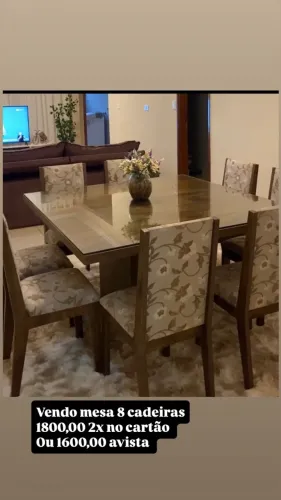 Mesa 100% Mdf 8 cadeiras 1,40 por 1,40