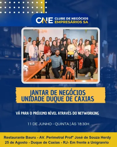 Jantar de Negócios em Duque de Caxias | Networking para Empresários e Empreendedores