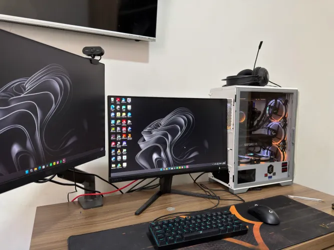 Setup Gamer Completo: RTX 3070 + Ryzen 7 + 32GB + 2 Monitores + G PRO X Superlight 2