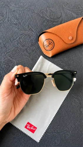 Ray-Ban Clubmaster Original - Preto/Dourado - Excelente Estado