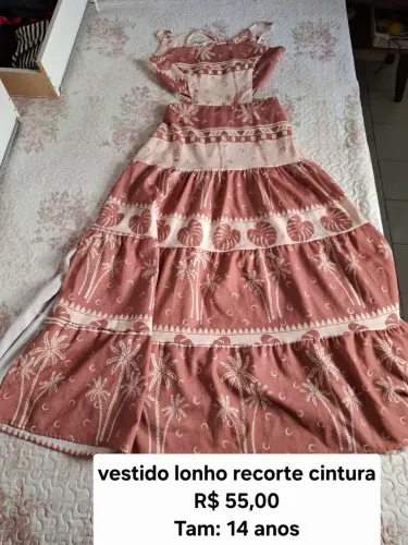 Vestido Longo Infantil 14 anos