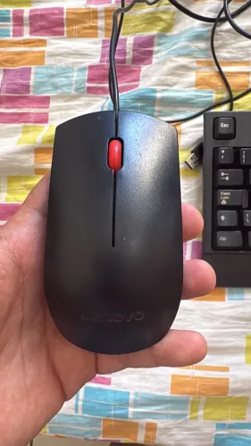 Mouse Lenovo USB Original - Óptico - Preto - Excelente Estado