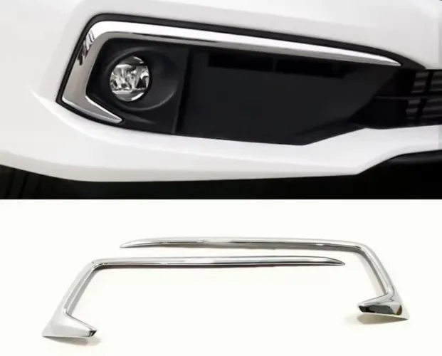 Friso cromado para moldura do farol de neblina Honda civic 2020/2021