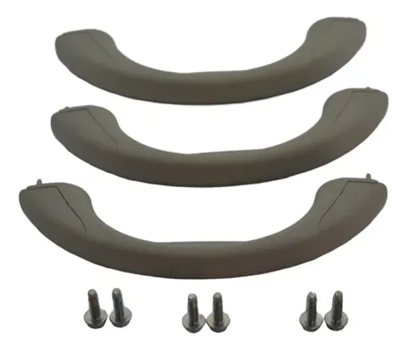 Kit 3 Puxador Alça Pqp Coluna Nissan Frontier 2017 Original Bege