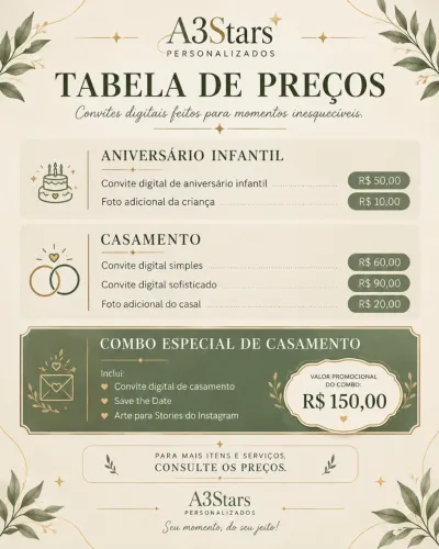 Convites Digitais Personalizados para Casamento e Aniversário