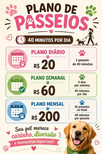 Passeio com o seu pet 