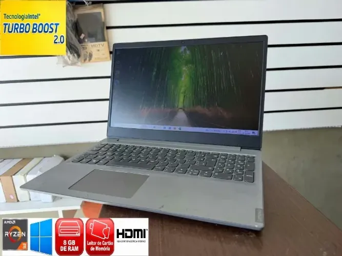 Notebook Lenovo s 3 Raysen 3 8 de Ram Ssd 256 M2 Tela Slim 15.6 Polegadas