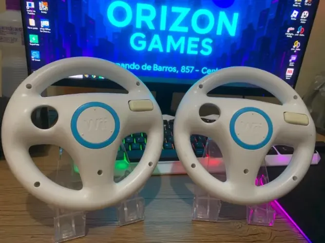 2 volantes Nintendo Wii Wheel branco - Original