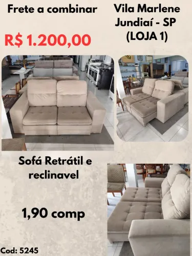 Sofá Retrátil e reclinavel