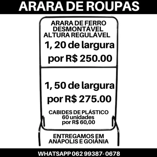 Arara de roupas nova grande e resistente  - entrego 