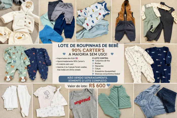 ? Lote de Roupinhas de Bebê | 90% Carter?s ? | Maioria Sem Uso ?