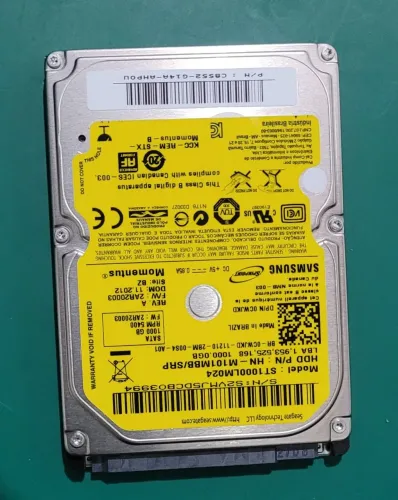 HD Seagate/Samsung 1 Tb 2,5 polegadas saudável 