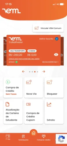 Cartão vem
